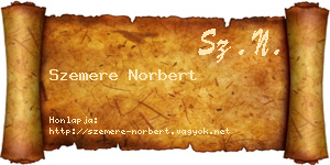 Szemere Norbert névjegykártya