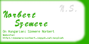 norbert szemere business card